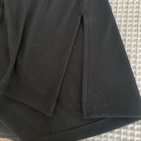 Madewell Pocket Tee ribbed midi dress in black size XS B8 - Picture 4 of 7